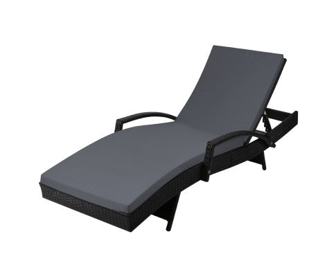 Outdoor Sun Lounge - Black