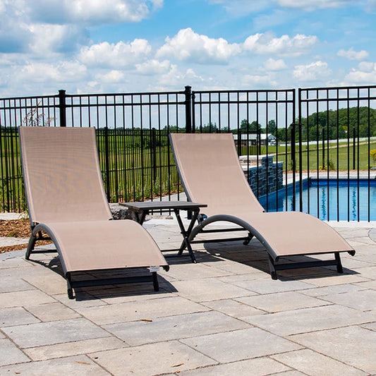 Coral Springs Lounger 3 pc Set - Aluminium