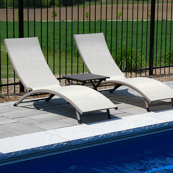 Coral Springs Lounger 3 pc Set - Aluminium