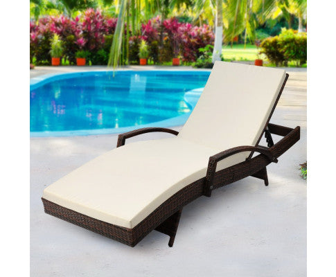 Outdoor Sun Lounge - Brown