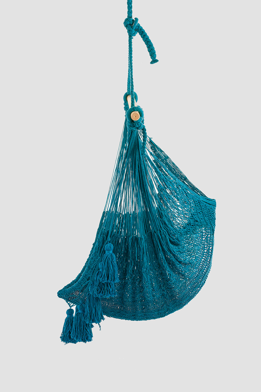 Teal Mexican single chair hammock 