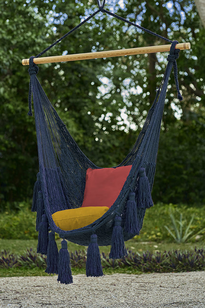 Navy Mexican single chair hammock 