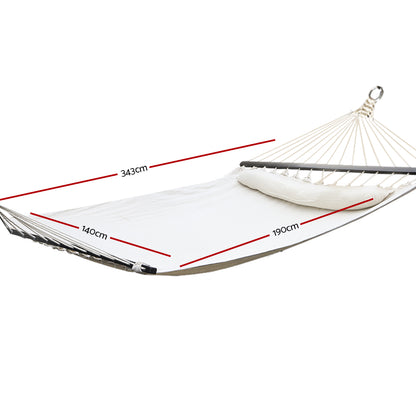 Double Swing Hammock Bed in Cream