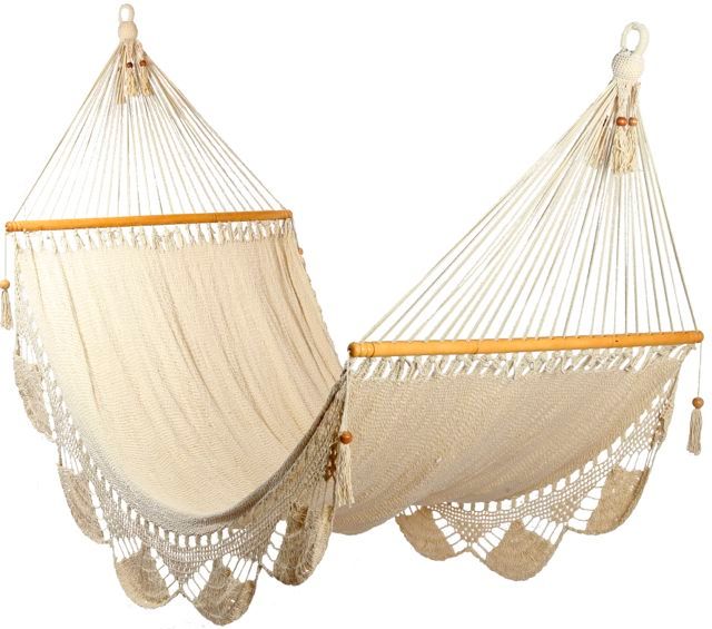 Large Nicaraguan Crochet Hammock in Natural